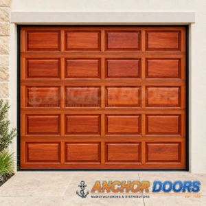 Single 20 Panel Meranti Sectional Garage Door | Standard