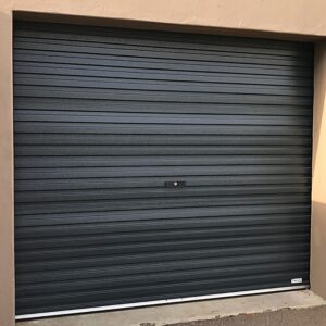 Single Steel Roll-Up Garage Door (S245) - Charcoal