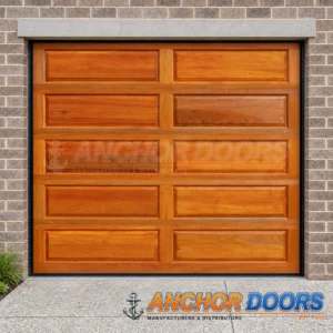 Single 10 Panel Meranti Sectional Garage Door | Standard