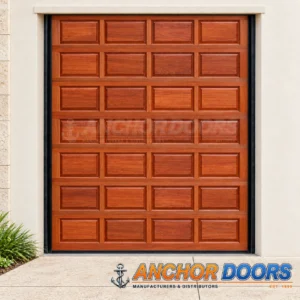 Single 28 Panel Meranti Sectional Garage Door | Caravan Plus