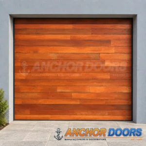 Single Horizontal (F/J) Meranti Sectional Garage Door | Standard