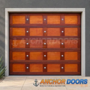 Single Studded Meranti Sectional Garage Door | Standard